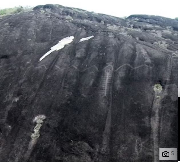 جسارت ماقبل تاریخ: بیش از هزار سال پیش، در سه چهارم مسیر بالای صخره ای به ارتفاع 200 متر، هنرمندان بومی آمریکا جان خود را برای خلق این حکاکی مار به طول 43 متر به خطر انداختند. بلافاصله در زیر مار یک صدپا غول پیکر نیز حکاکی کردند